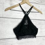Victoria's Secret NWT  Sheer Black Lace High Neck Racerback Bralette Size Small Photo 1