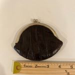 Vintage Genuine Black Brown Eelskin Kiss Clasp Coin Purse Photo 6