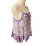 Spell & the Gypsy‎ Collective Button Front Floral Printed Sleeveless Top Size S Photo 3