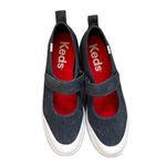 Keds  Women's Denim and White Platform Shoes Mary Jane Slip Ons Size 9 Hook‎ Loop Photo 5