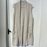 Barefoot Dreams  CozyChic Ultra Lite Shawl Vest in cream off white Size small Photo 1