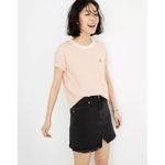 Madewell Black Rigid Denim A-Line Mini Skirt 29 Photo 15