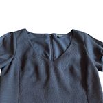 Club Monaco Navy Blue Sheath Dress Textured Fabric Short Bow Sleeves Size 4 Photo 1