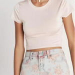 BDG Blue and Pink Floral Print Denim Mini Skirt -Size - Small Photo 0