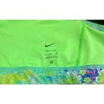 Nike Dri-Fit swoosh cross front straps green floral women's bra size L Photo 5