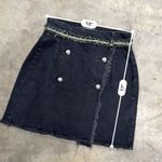 Guess Vintage  Wilma denim tweed embellished mini skirt Photo 4