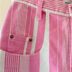 Vintage 90’s Made In the Shade Pink and White Striped Jean Shorts Size undefined Photo 2