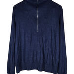 Fortune + Ivy Blue High Neck 1/2 Zip Lightweight Pullover Sweater XL Photo 0