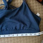 icyzone Strappy back sports bra Navy blue large wireless racerback athletic Photo 5