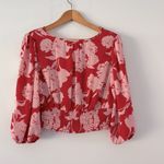 Sienna Sky | Floral Cropped Blouse sz Large Photo 2