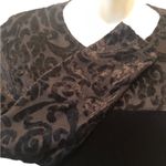 Diane Von Furstenberg VTG  Color Authority Maxi Dress S Flocked Velvet Winter Photo 2