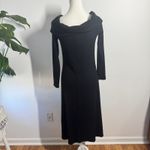 Culture Code Dress Women L Black Cowl Neck Minimal Modest Holiday Ribbed Y2K Size L Photo 1