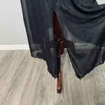 ZARA New Black Tulle Slip Midi Dress Asymmetric Hem with Spaghetti Straps Size M Photo 12