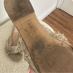 ZARA Tan Mules with Frayed Detail Photo 3