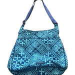 Vera Bradley Vera‎ Bradley Y2k Blue Geometric Seatbelt Shoulder Travel Bag Purse Photo 0