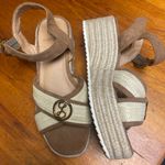 Sam & Libby  Corinne Brown and Cream Espadrille Wedge Sandal Photo 1