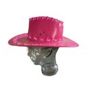 Pink Cowgirl Hat Western Party Neon Led Light hat barbie halloween costume Photo 3