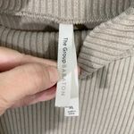 Aritzia  Babaton Women's Oatmeal Ribbed Funnel Neck Long Sleeve Top Size XL Photo 3