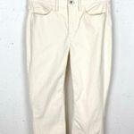 Vineyard Vines  Womens Straight Crop High Rise Corduroy Pants Raw Hem Ivory 26 Photo 7