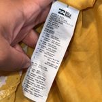 Billabong yellow skirt swing lined Large floral mini side zipper brass logo boho Photo 5