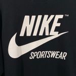 Nike Women Black Sportswear Terry Crew Neck Sweatshirt Size S #857088-010 Photo 2