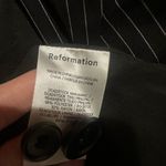Reformation Dama Pinstripe Cady Blazer Medium NWT Black White Tailored Jacket Photo 5