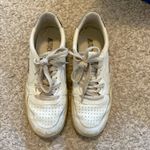 Autry Medallist Low Silver Metallic Leather Sneakers Size 40 White Photo 2