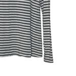 Matilda Jane T-Shirt Size Small Gray White Striped Stretch Blend Womens LS Photo 2