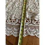 Ella Moss Ivory Lace Crochet A Line Skirt Size S Lined Demure Dreamy Whimsical Photo 6