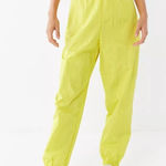 Urban Outfitters  Ashley Neon Yellow Nylon Jogger Pants Women’s Small Photo 0