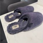 UGG  Cozy Gray Fuzzy Slippers Photo 3