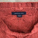 American Eagle  orange cable knit chenille sweater Photo 1
