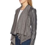 BLANK NYC  | Small | Gray Faux Leather Suede Cropped Moto Style Jacket Photo 3