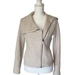CAbi  Jacket Womens Size S Light Beige Wide Collar Full Zip Photo 0