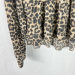 La La Land NWT  Creative Ruffle Hem Top in Stone Leopard Size Small S NEW Photo 3