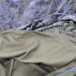 ECI ‎ Velvet Burnout Blouse Top Long Sleeve Damask Print Keyhole Back Bell Sleeve Photo 5