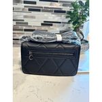 VALENTINO ORLANDI Bag Black w/Gunmetal Diamond Quilted Crossbody Shoulder New Photo 3