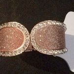Ellen Tracy  Rose Gold Pave Crystals Hinged Bracele Photo 0