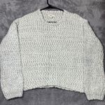 Yes/Lola Women’s Textured Knit Sweater Size Small Gray Long Sleeve Pullover White Photo 0