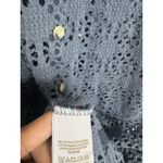 Free People Beach Love Song Crochet Duster Cardigan Size XS Gray Button Front Photo 5