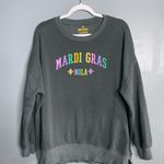 MARDI Gras Women's Gray Mardi Gras NOLA Crewneck Sweatshirt Large Photo 1