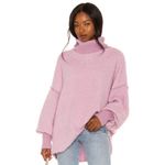 Free People  Milo Oversized Tunic Sweater in Moonlit Orchid Photo 1