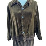 VINTAGE CP SHADES SAUSALITO Velvet Jacket and Matching Skirt in Brown Size S Photo 2