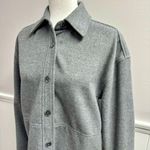 Babaton  Aritzia Pelli Hip Shirt Jacket Shacket Button Up Wool Blend Grey XS Photo 3