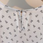 Alice Blue  XXL Baby Blue Microfloral Botanical Print Blouse Top Photo 8