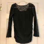 Ambiance Maternity Gray Long Sleeve Lace Sleeves Shoulders Back Size XL Gray Photo 1