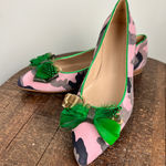 Dream Walkers Pink Camo Ballet Flats Feather Bow Pointed Toe Women Size 37 Photo 0