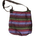 Crossbody Canvas Tote Bag Blue Photo 0