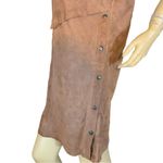 VINTAGE 1970'S ANN TAYLOR BROWN GENUINE SUEDE SHORT SLEEVE SHIFT DRESS (6) Photo 6