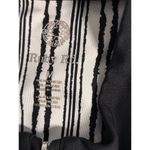 Ruby Rd . Women Blouse M Sleeveless Pullover Striped Black & White Monochrome Photo 5